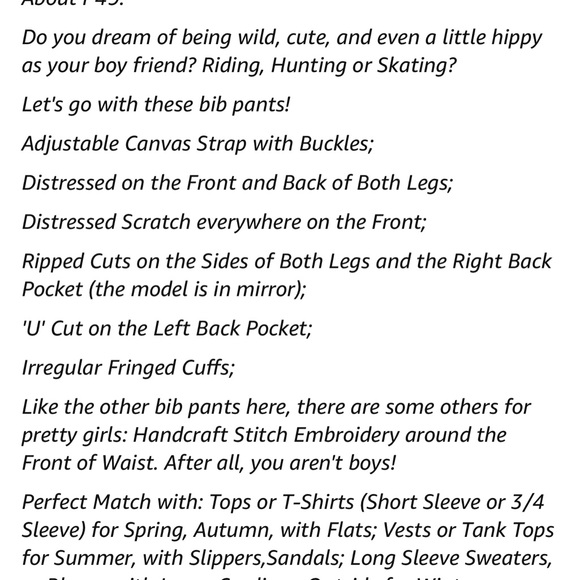 YESNO P60 WOMENS JEANS CROPPED PANTS OVERALL JUMPSUIT - Picture 7 of 11